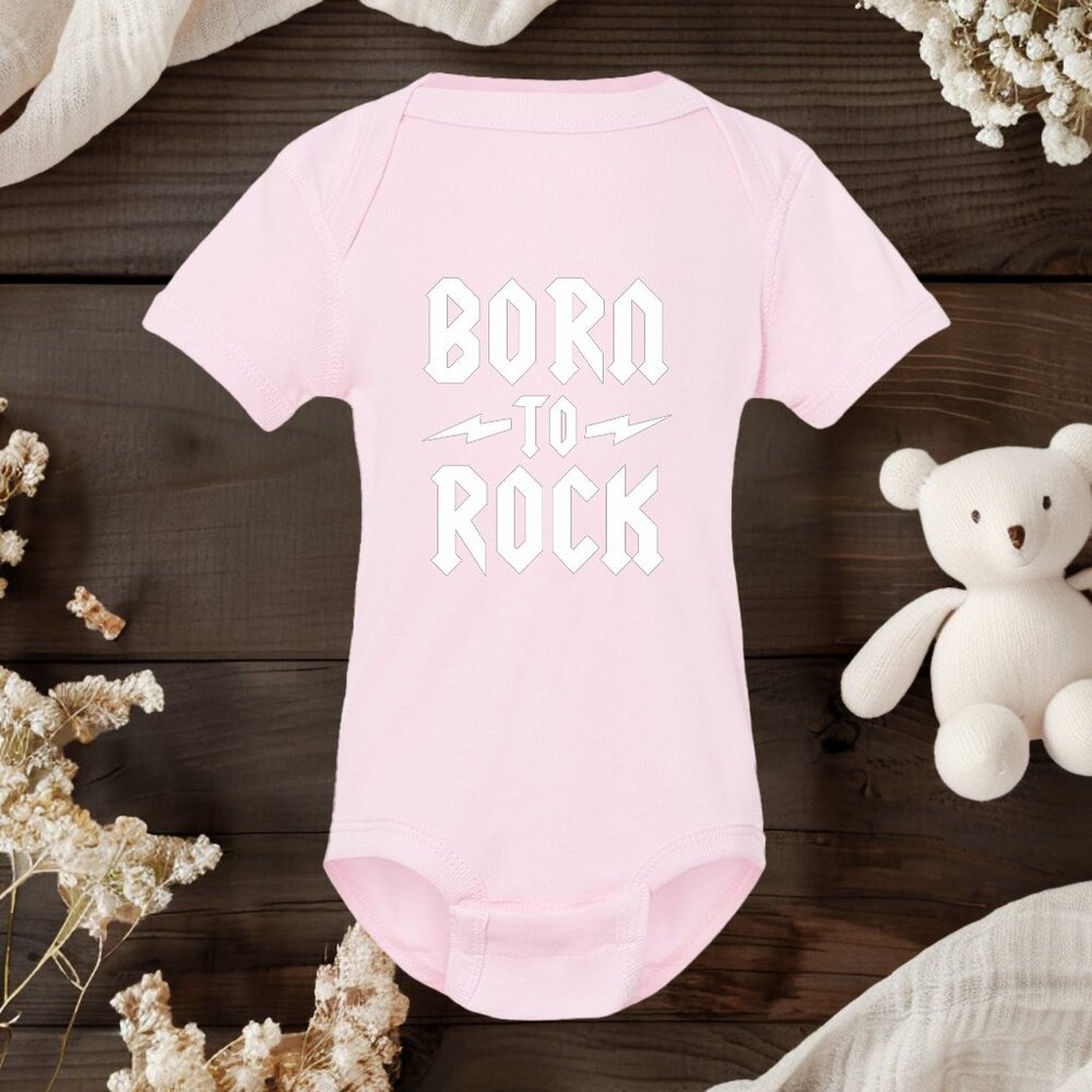 Born to Rock Baby Bodysuit | Cute Rock Star Infant Outfit | Music Lover Gift